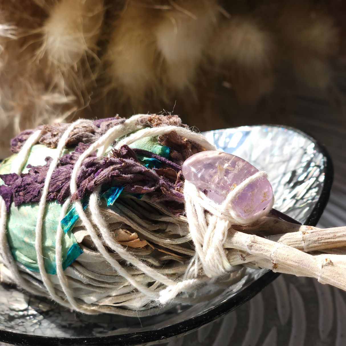 White Sage Bundle with Amethyst