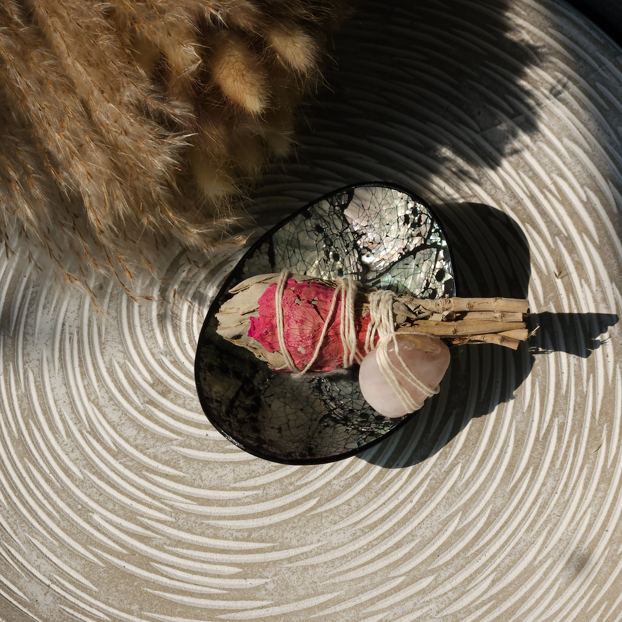 White Sage Bundle with Rose Quartz