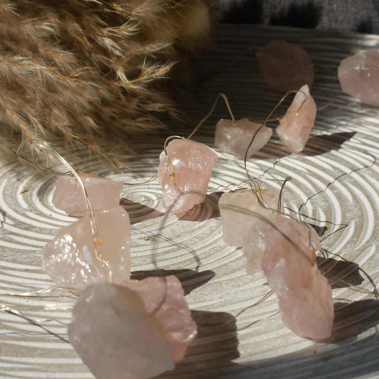 Rose Quartz Gemstone Lights