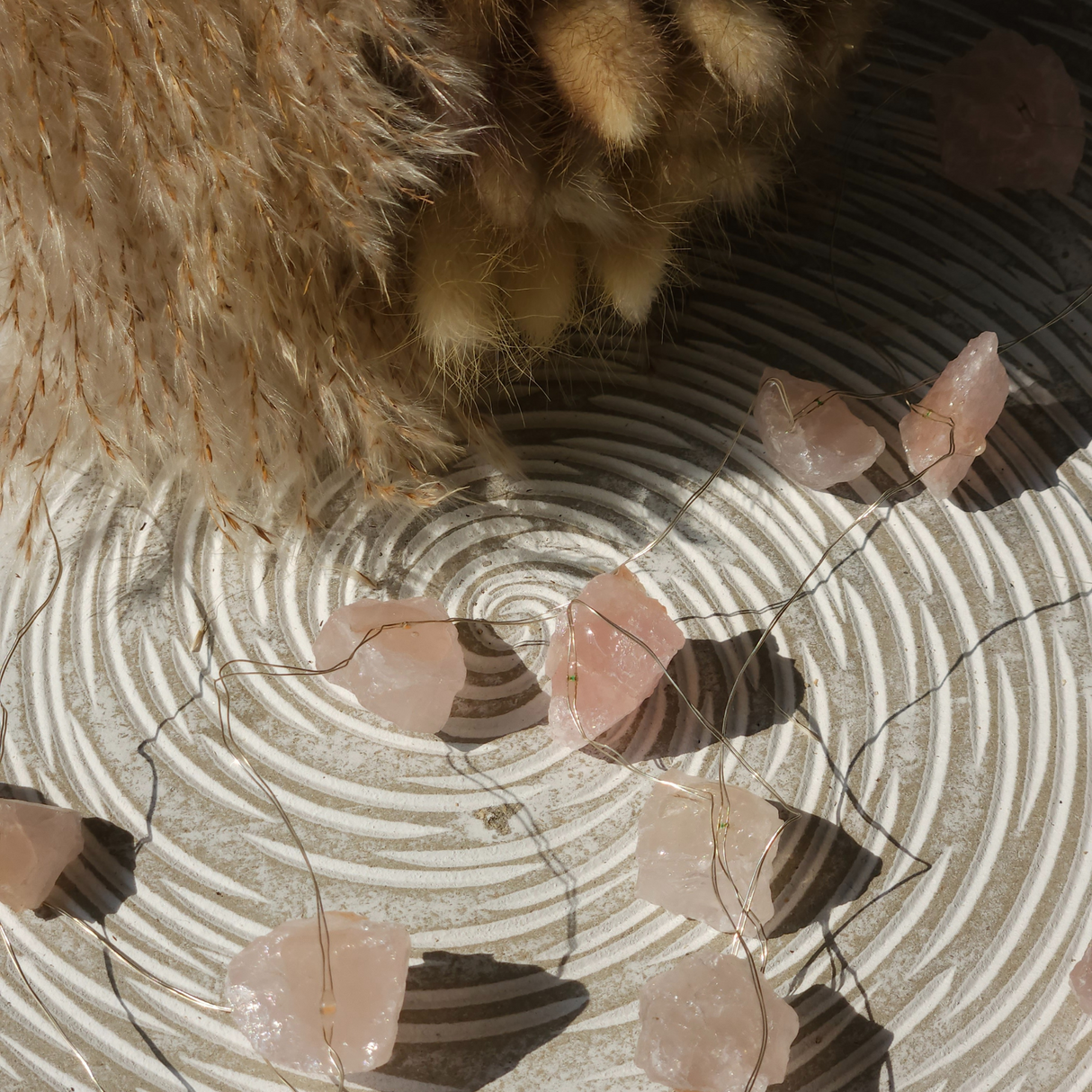 Rose Quartz Gemstone Lights