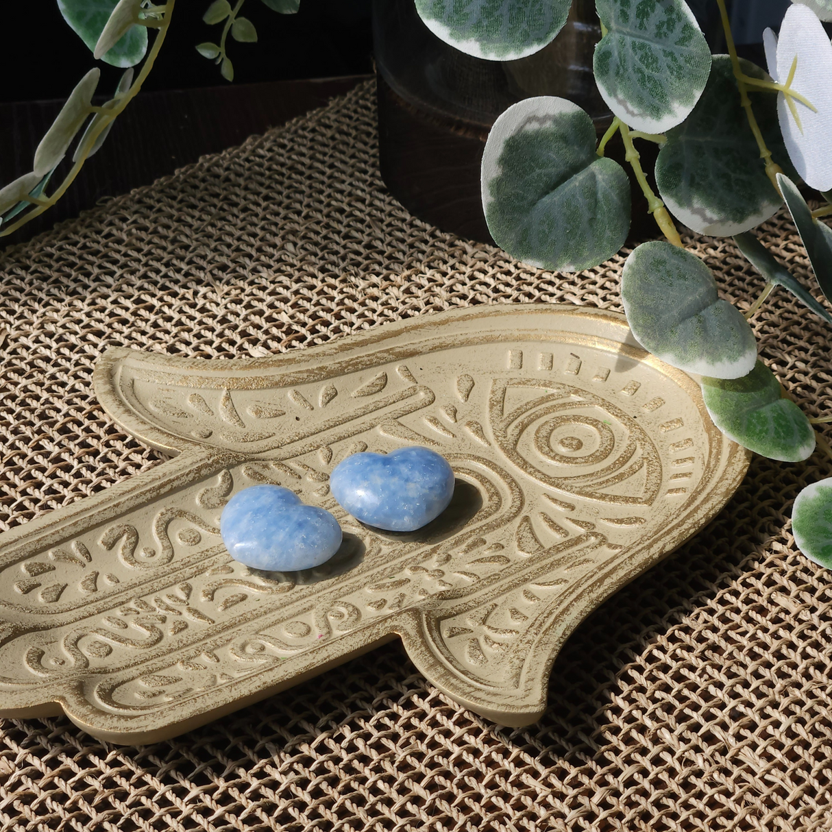 Blue Calcite Crystal Heart