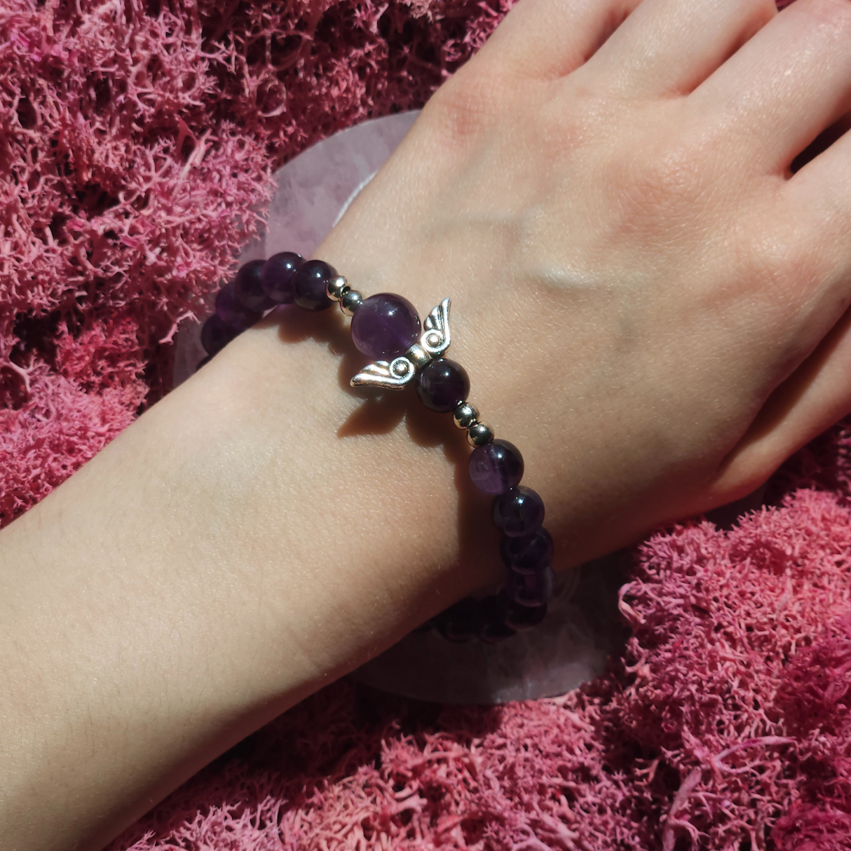 Amethyst Angel Bracelet
