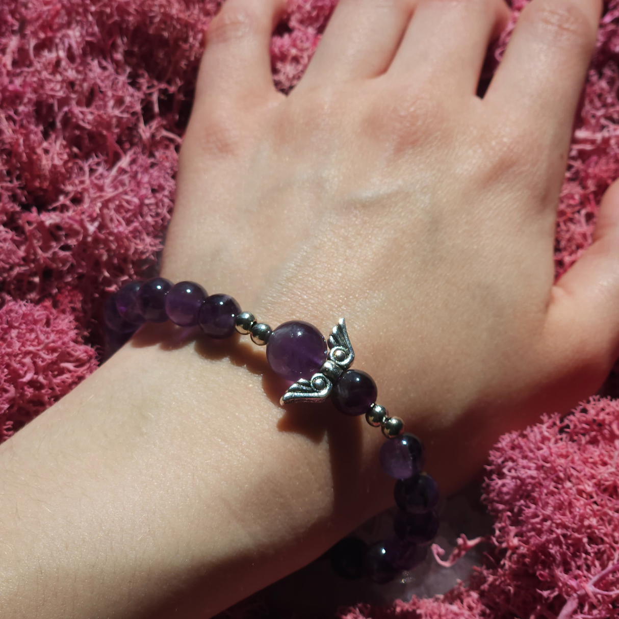 Amethyst Angel Bracelet