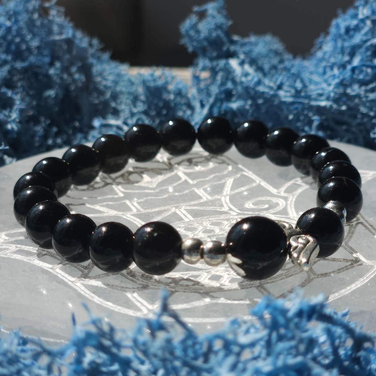 Black Tourmaline Angel Bracelet