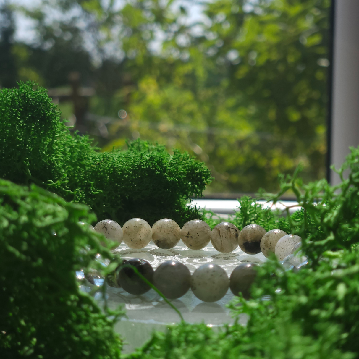 Labradorite and Rock Crystal Bracelet