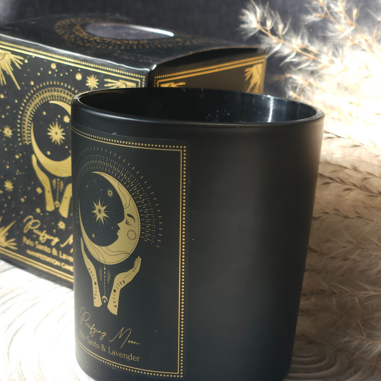 Manifestation Gemstone Candle Purifying Moon