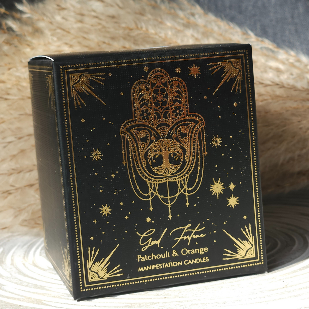 Manifestation Gemstone Candle Good Fortune