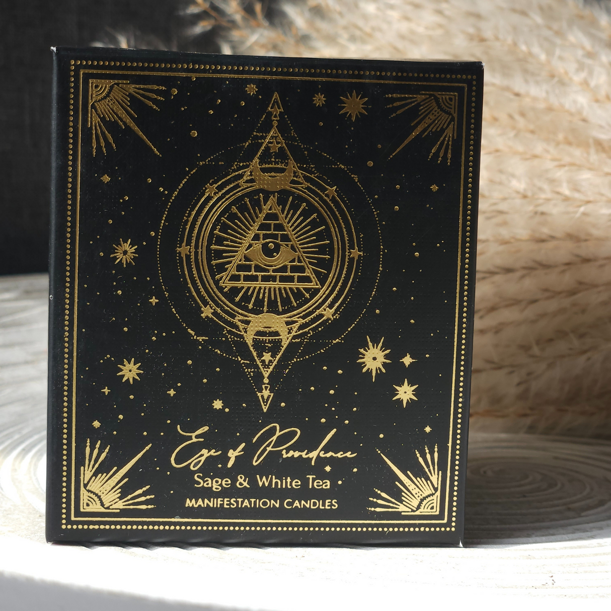 Manifestation Gemstone Candle Eye of Providence