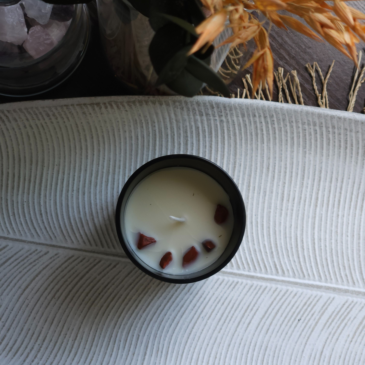 Manifestation Gemstone Candle Good Fortune