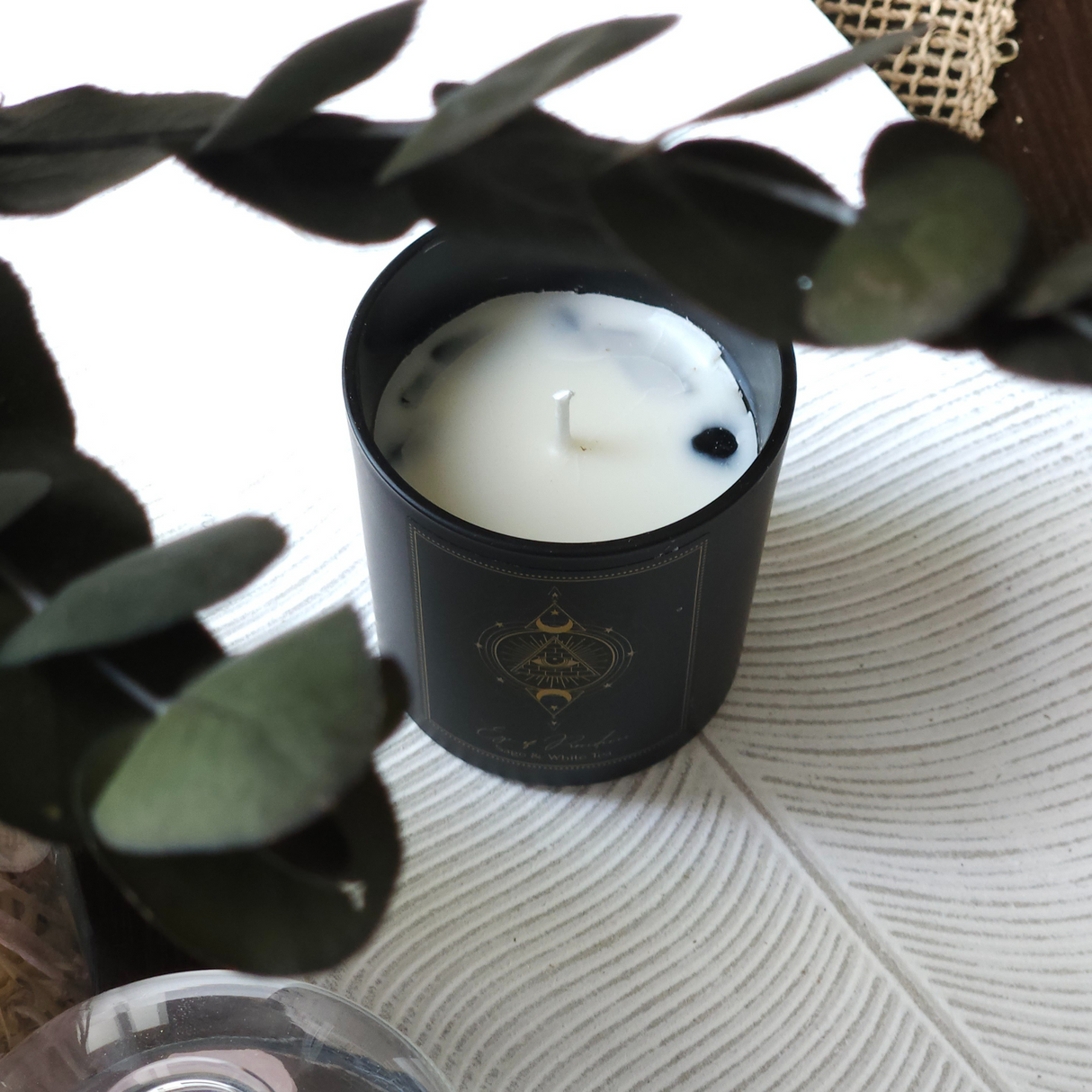 Manifestation Gemstone Candle Eye of Providence