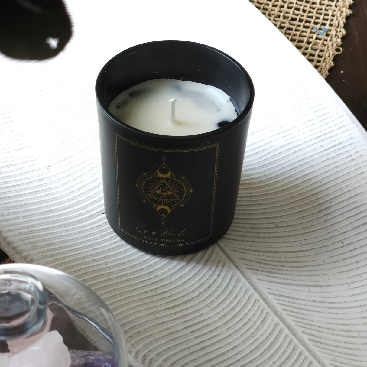 Manifestation Gemstone Candle Eye of Providence
