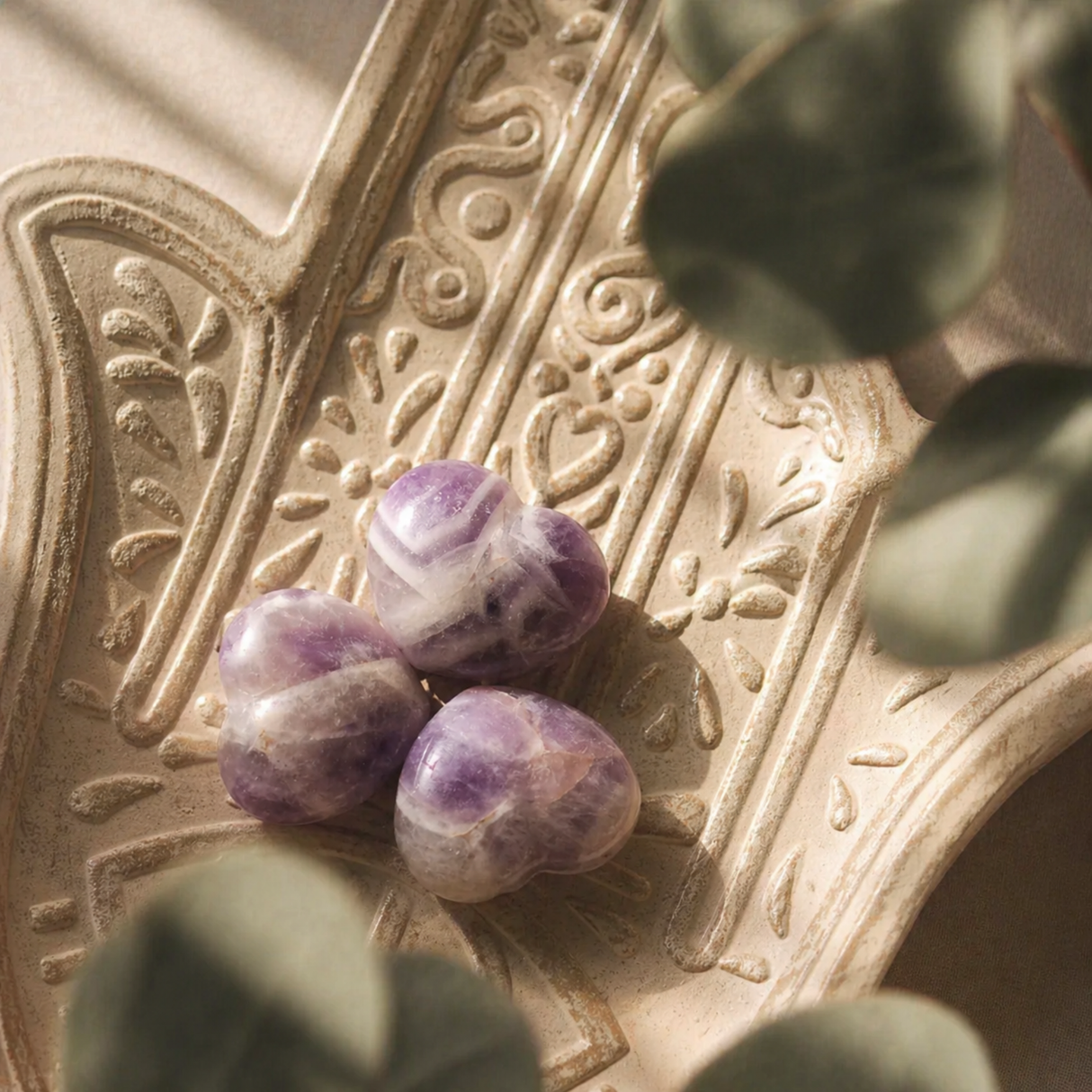 Amethyst Crystal Heart