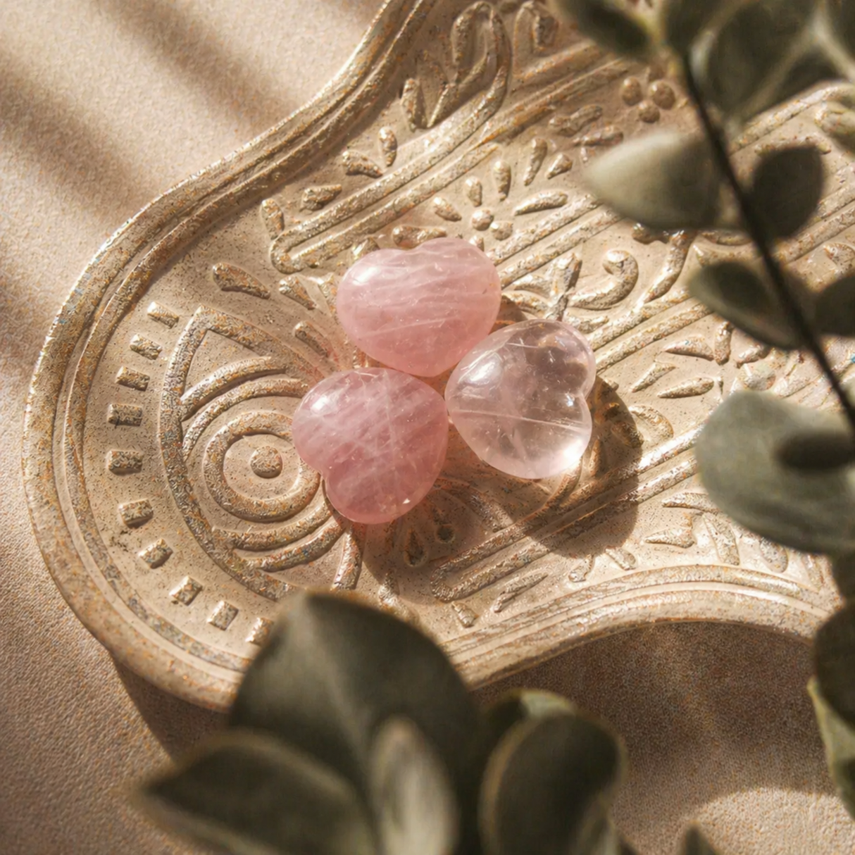 Rose Quartz Crystal Heart