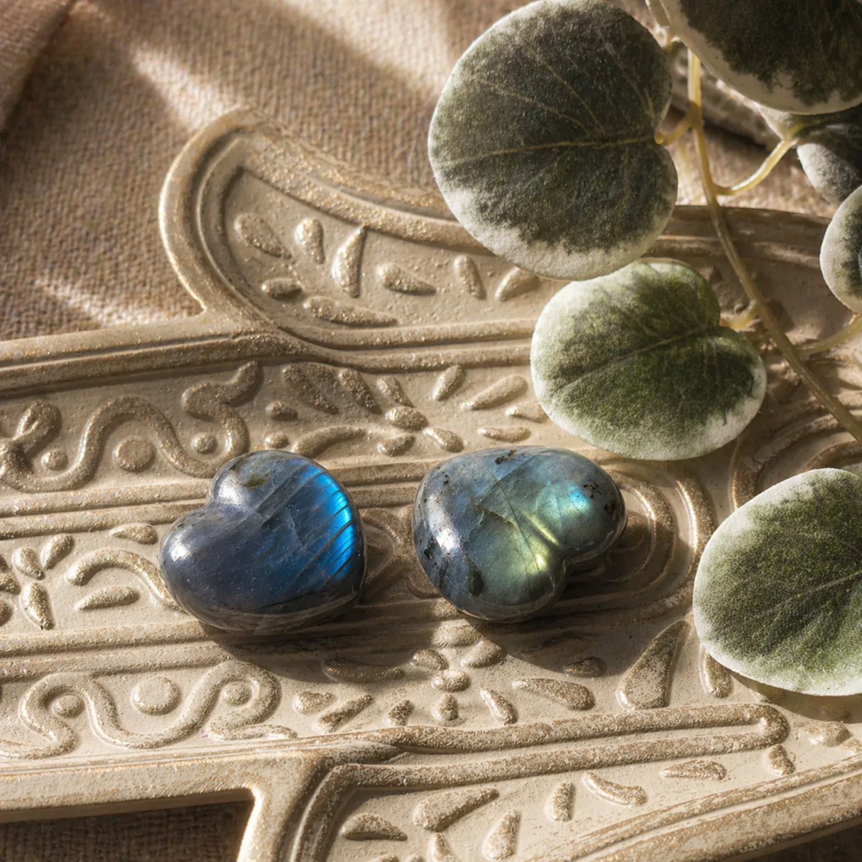 Labradorite Heart