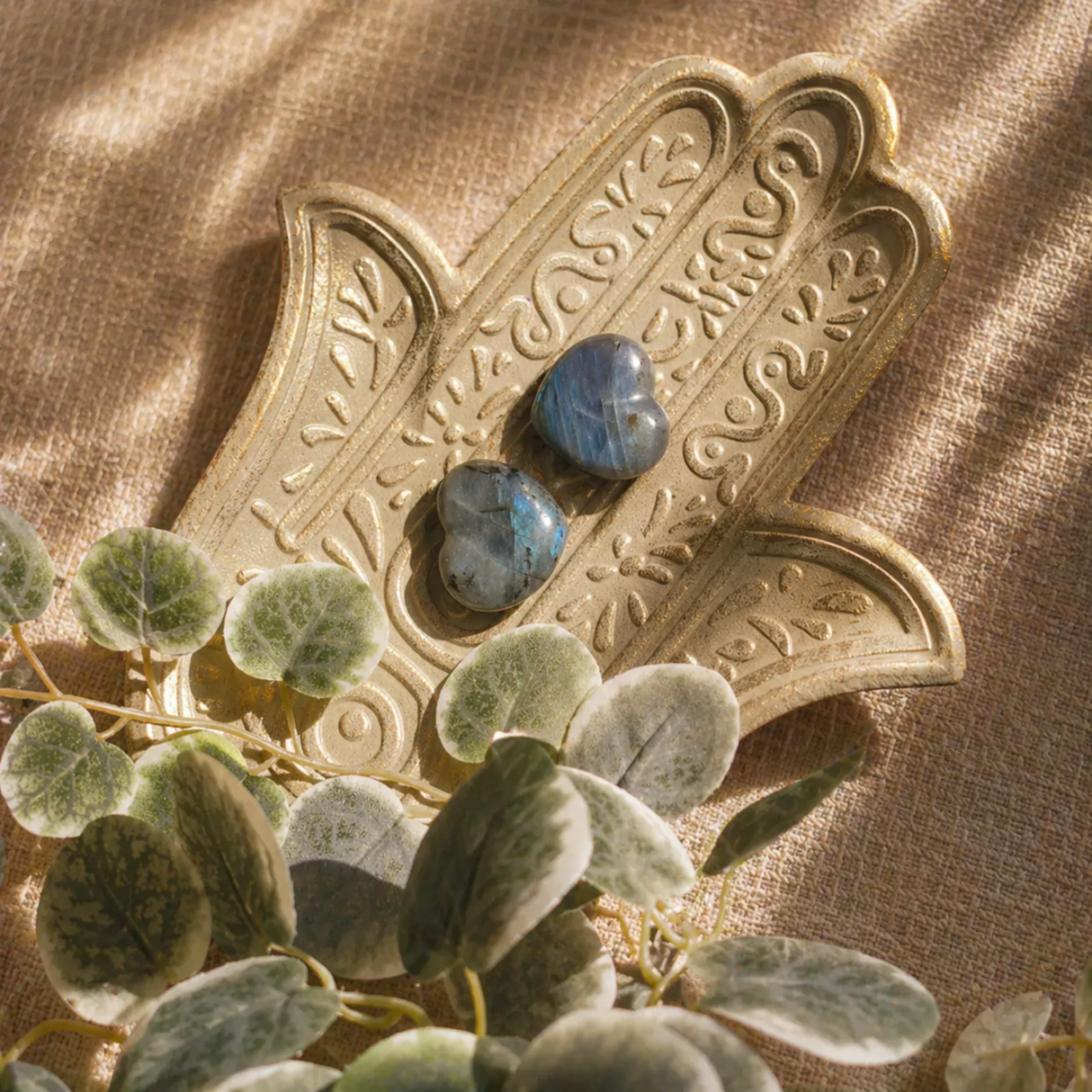 Labradorite Heart