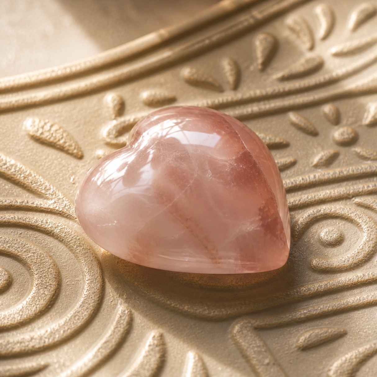 Fire Quartz Heart crystal