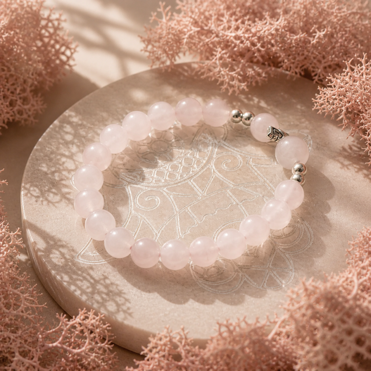 Rose Quartz Angel Bracelet