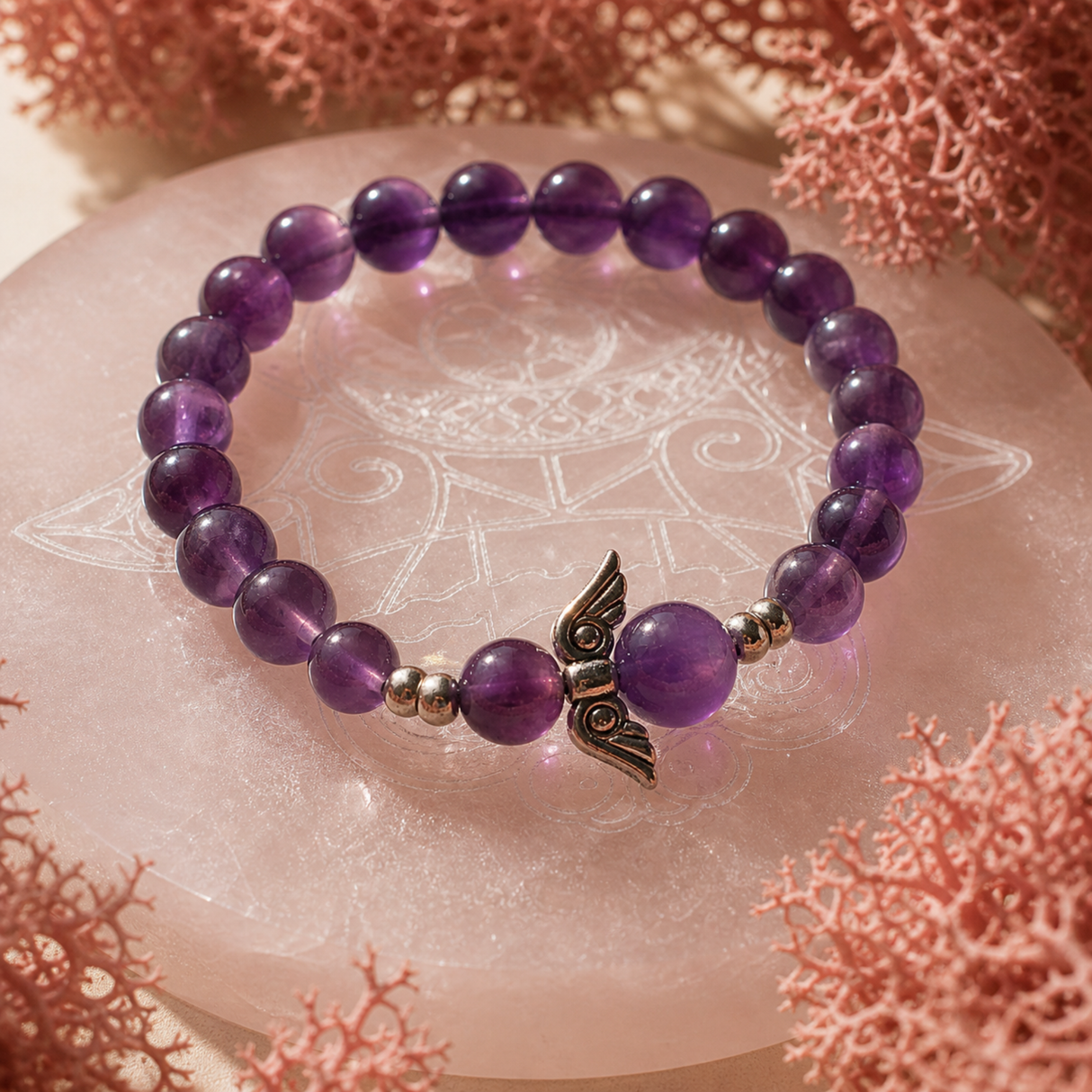 Amethyst Angel Bracelet