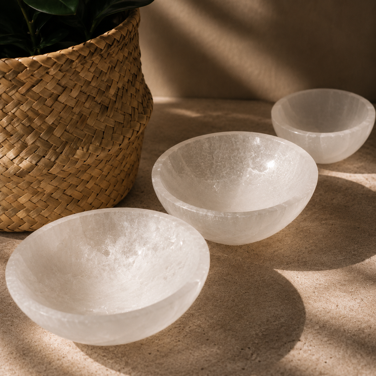 Selenite Round Bowl