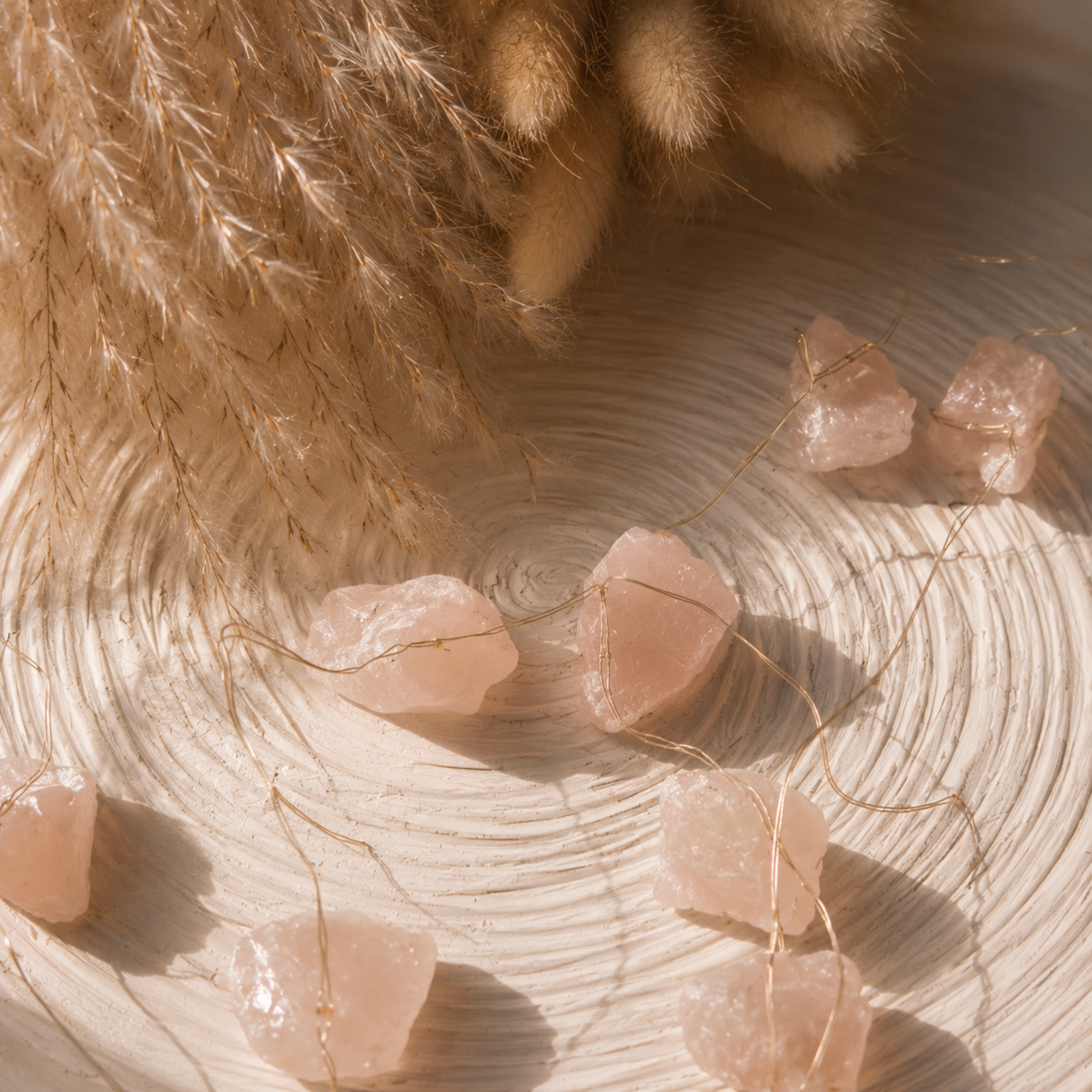 Rose Quartz Gemstone Lights