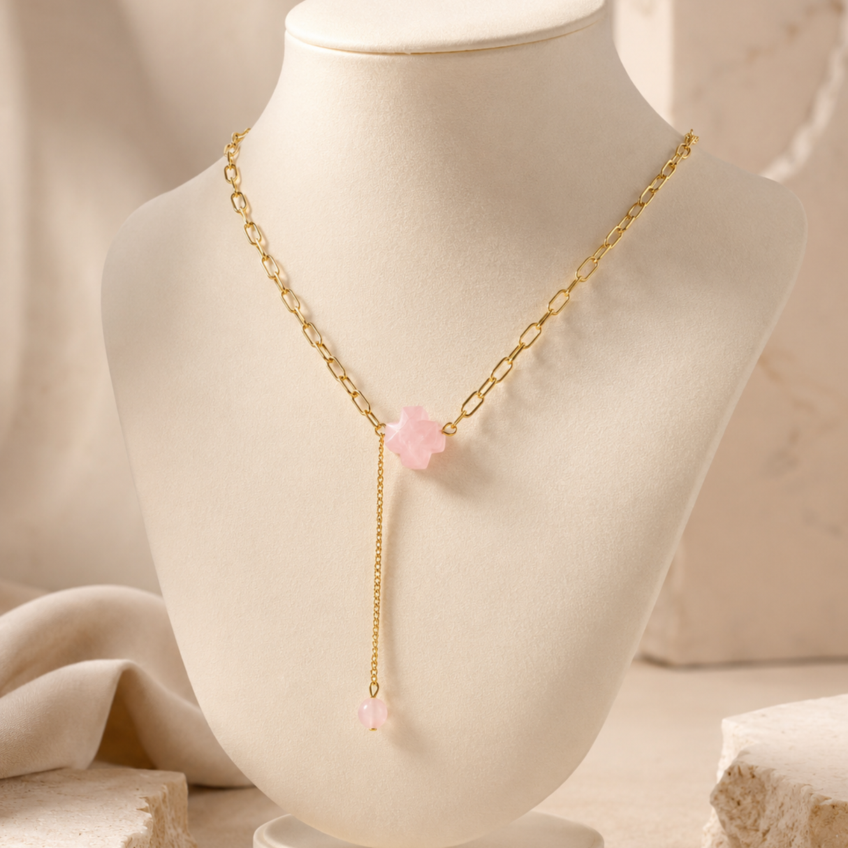 Rose Quartz Love & Faith Necklace