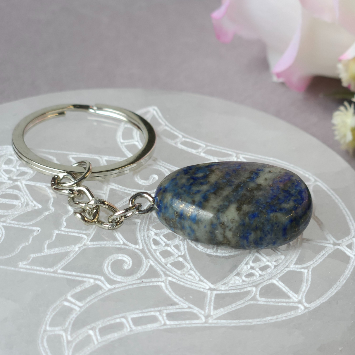 Lapis Lazuli Drop Keyring