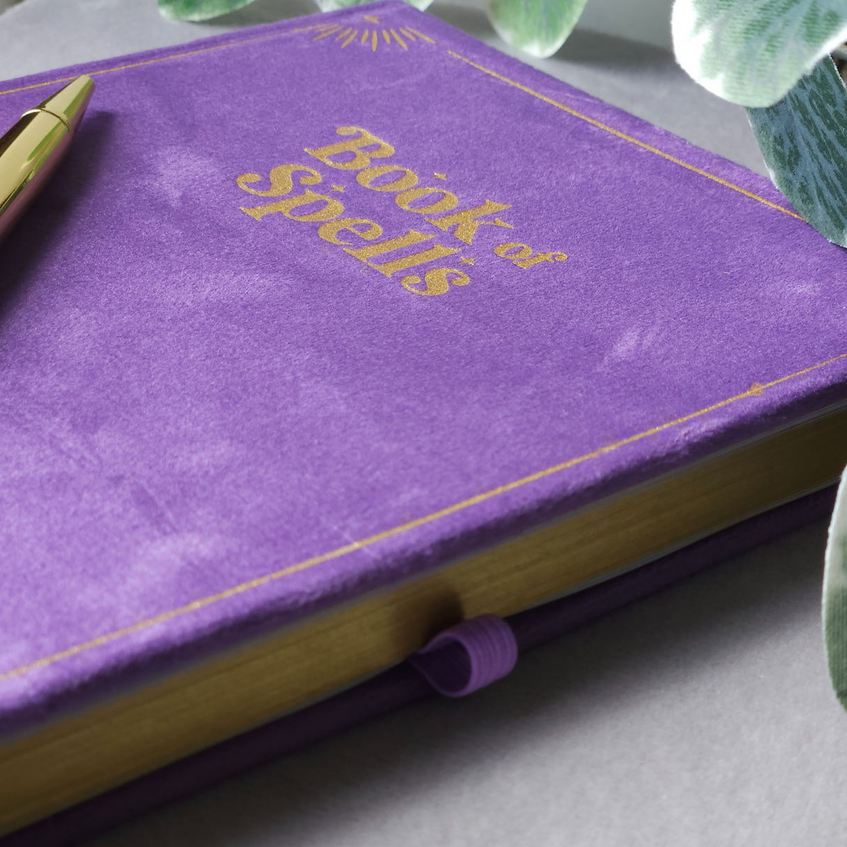 Book of Spells Journal with Amethyst Crystal Pen
