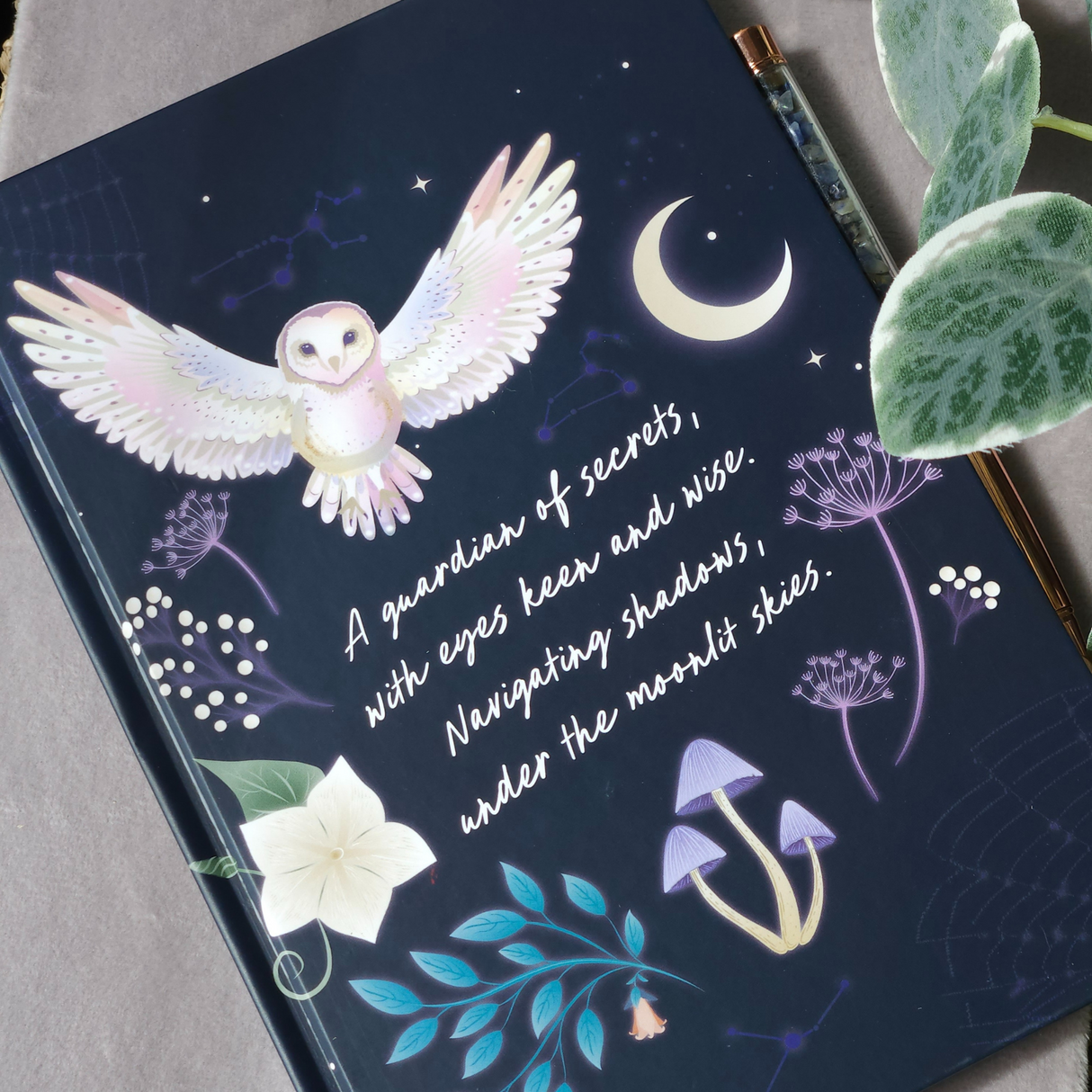 Night Owl Journal with Sodalite Pen