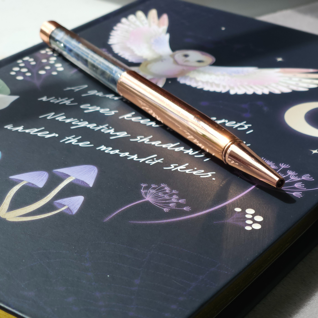 Night Owl Journal with Sodalite Pen