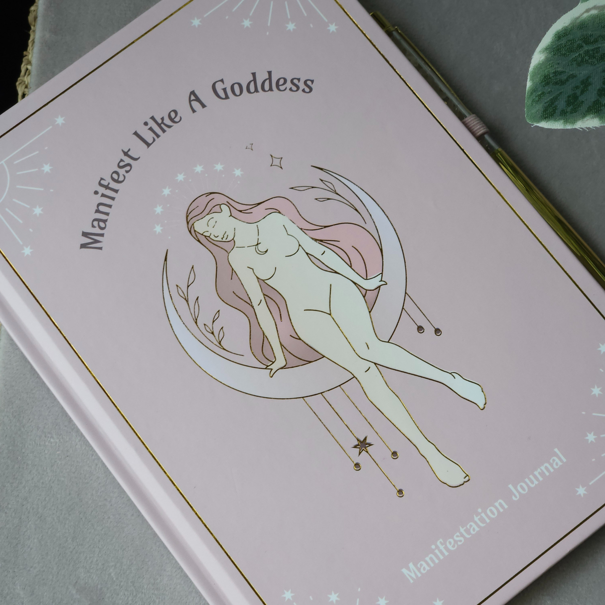 Goddess Energy Manifestation Journal and Rose Quartz Crystal Pen