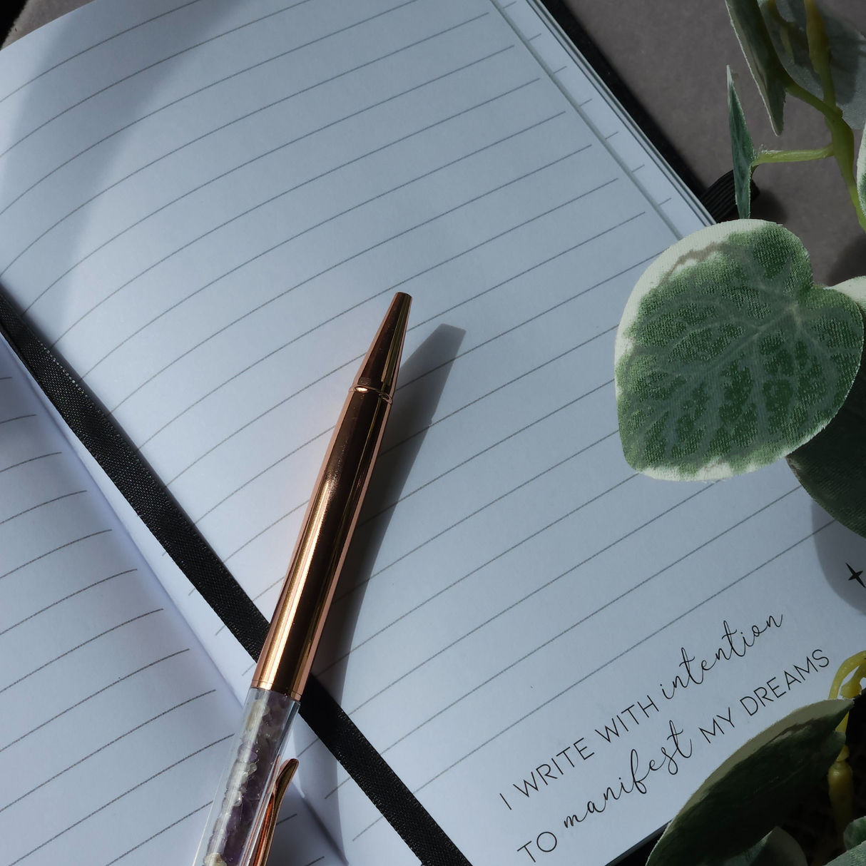 Manifestation Journal with Amethyst Pen