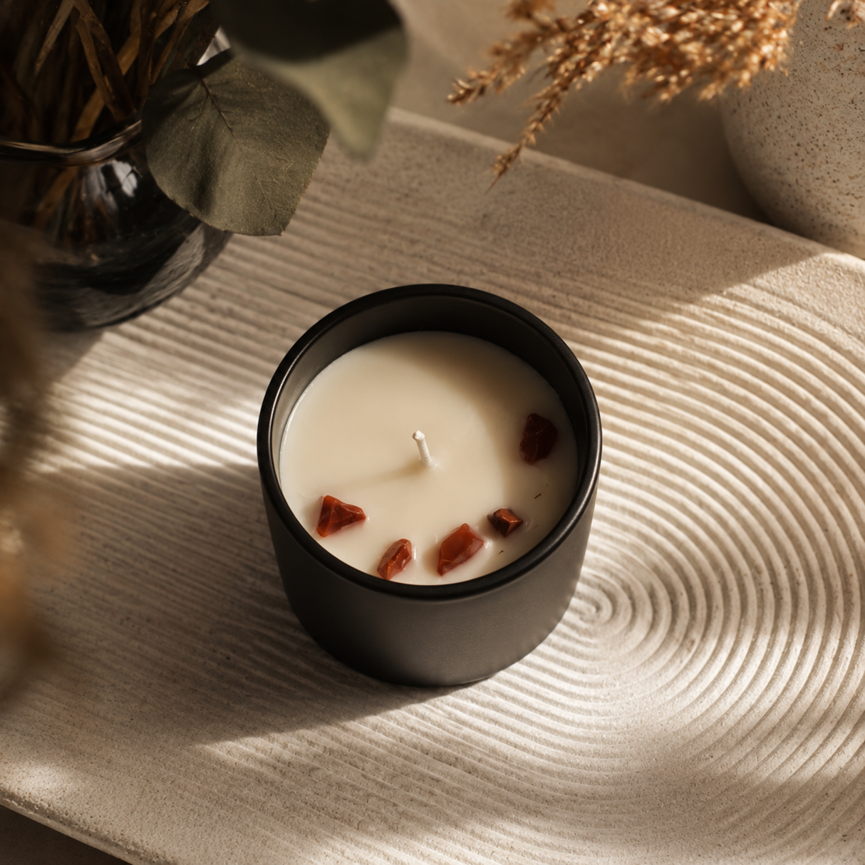 Manifestation Gemstone Candle Good Fortune