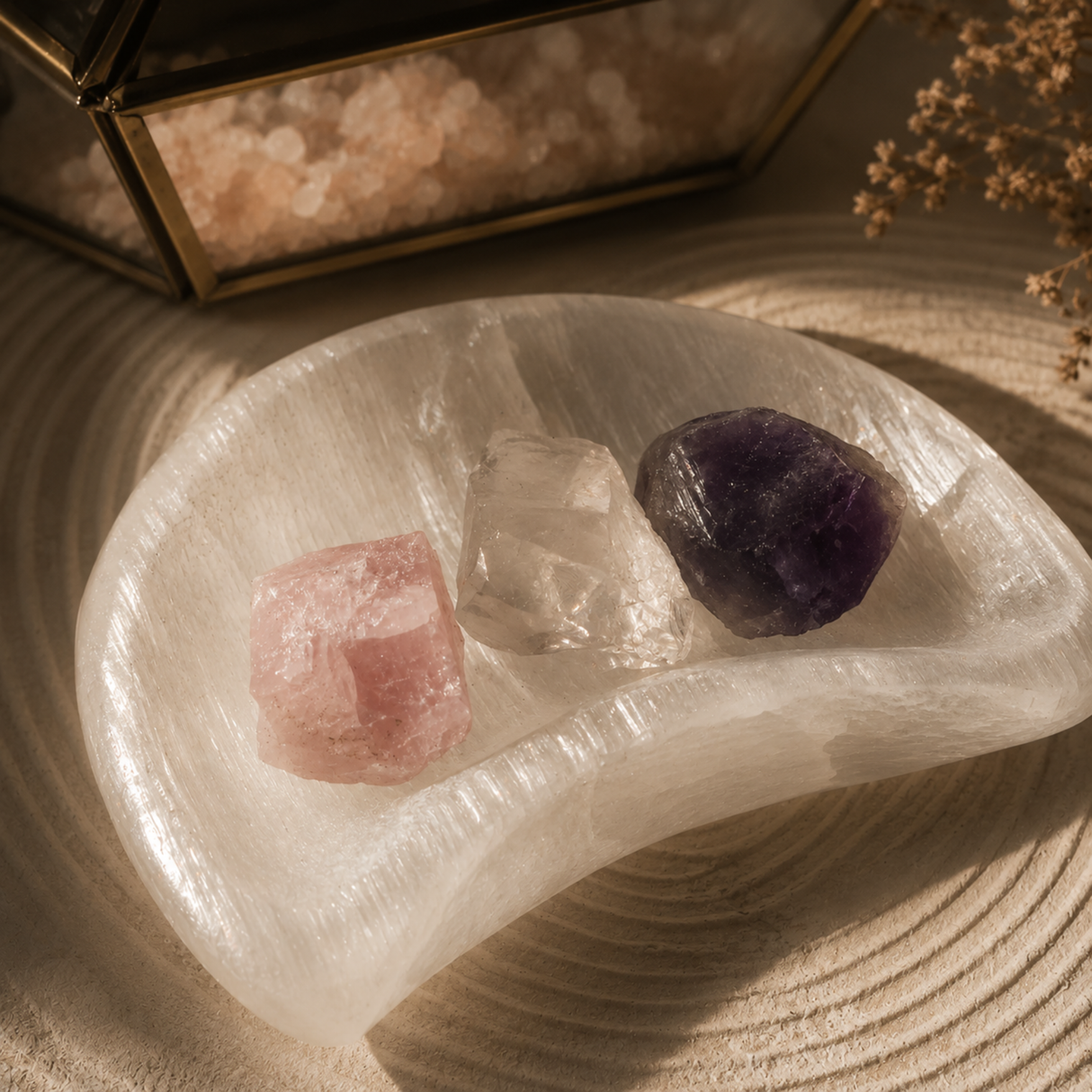 Selenite Crystal Moon Diffuser