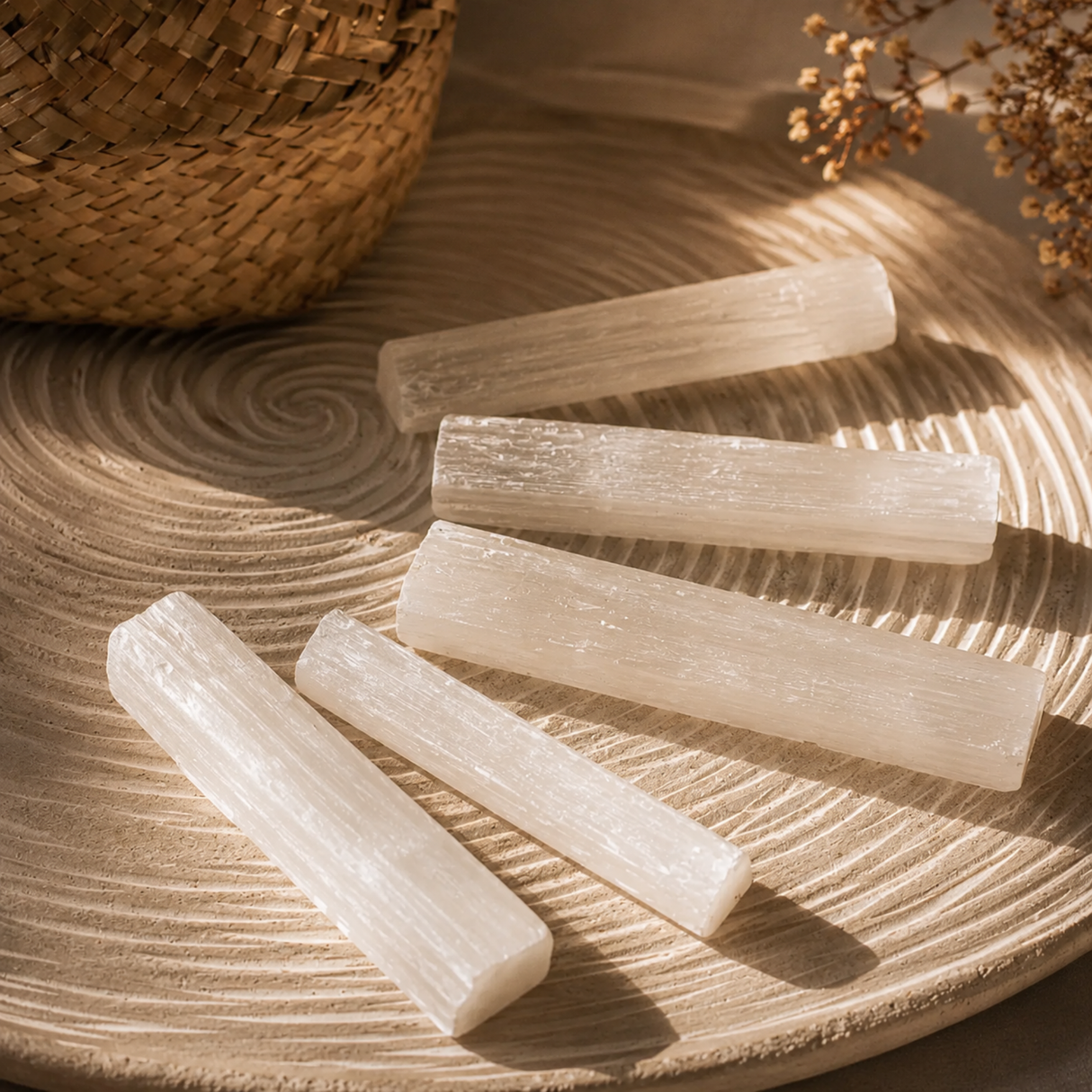 Selenite Raw Stick