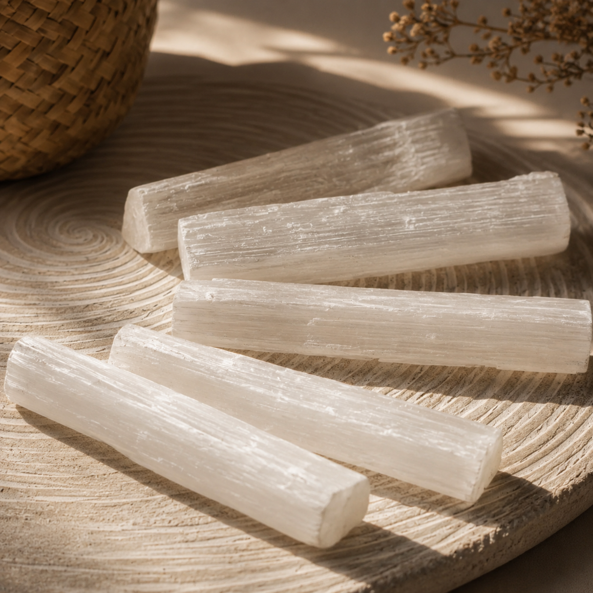 Selenite Raw Stick