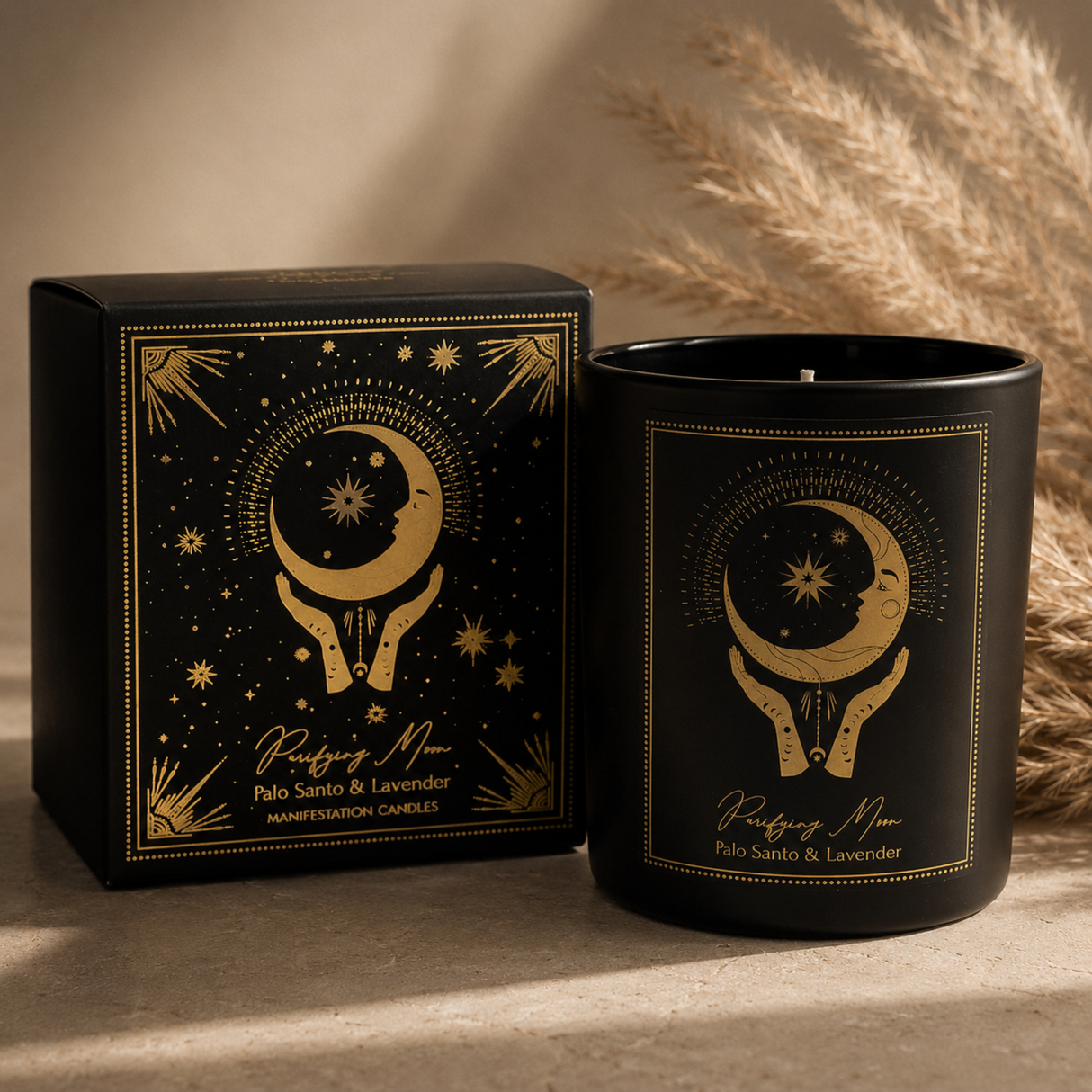 Manifestation Gemstone Candle Purifying Moon