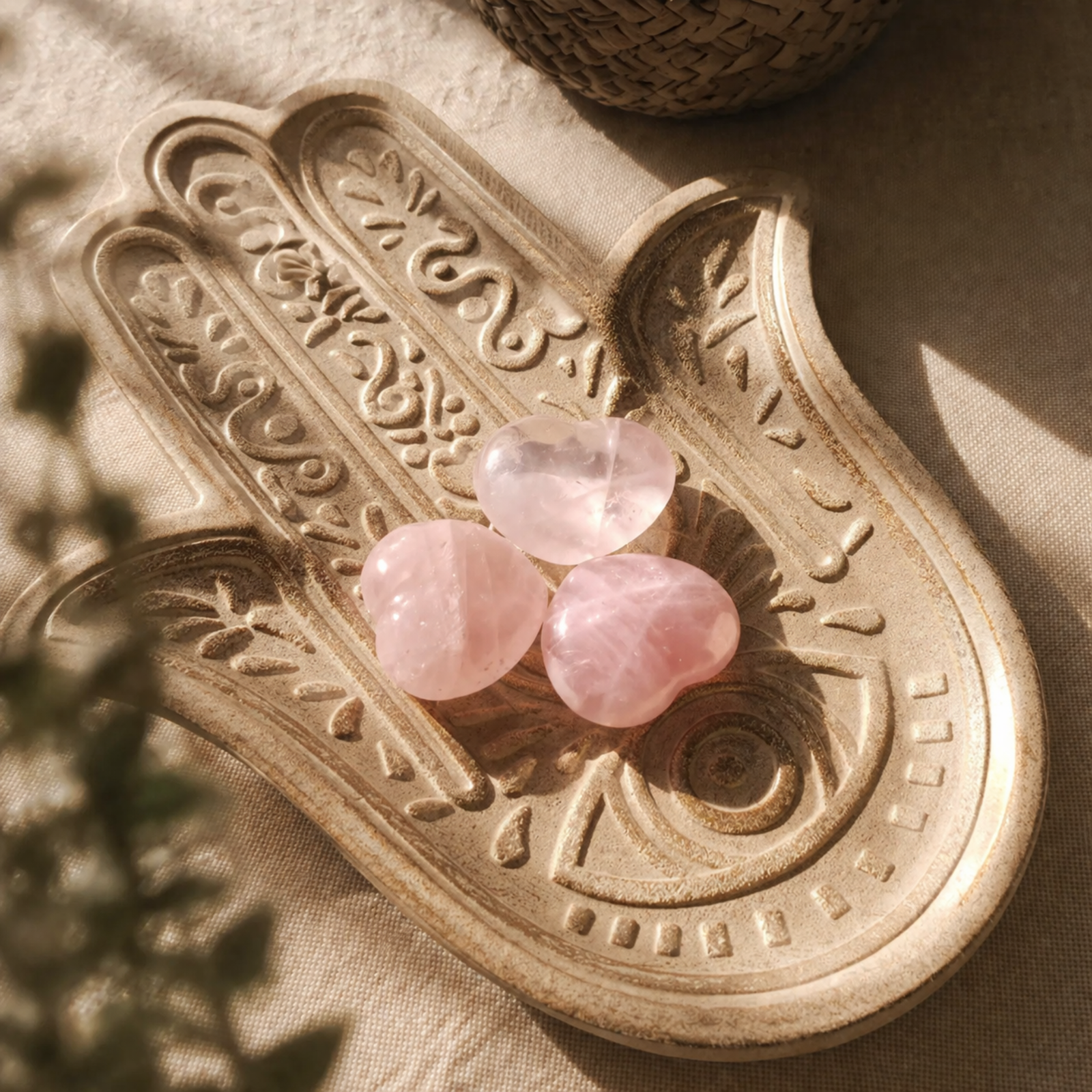 Rose Quartz Crystal Heart