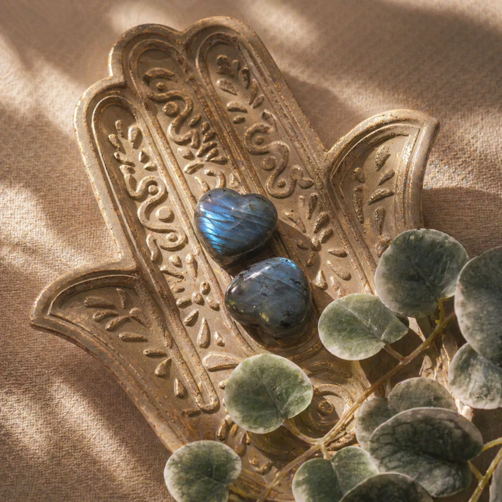 Labradorite Heart