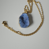 Extraordinary Angel Aura Drusy Quartz Crystal Necklace