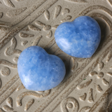 Blue Calcite Crystal Heart