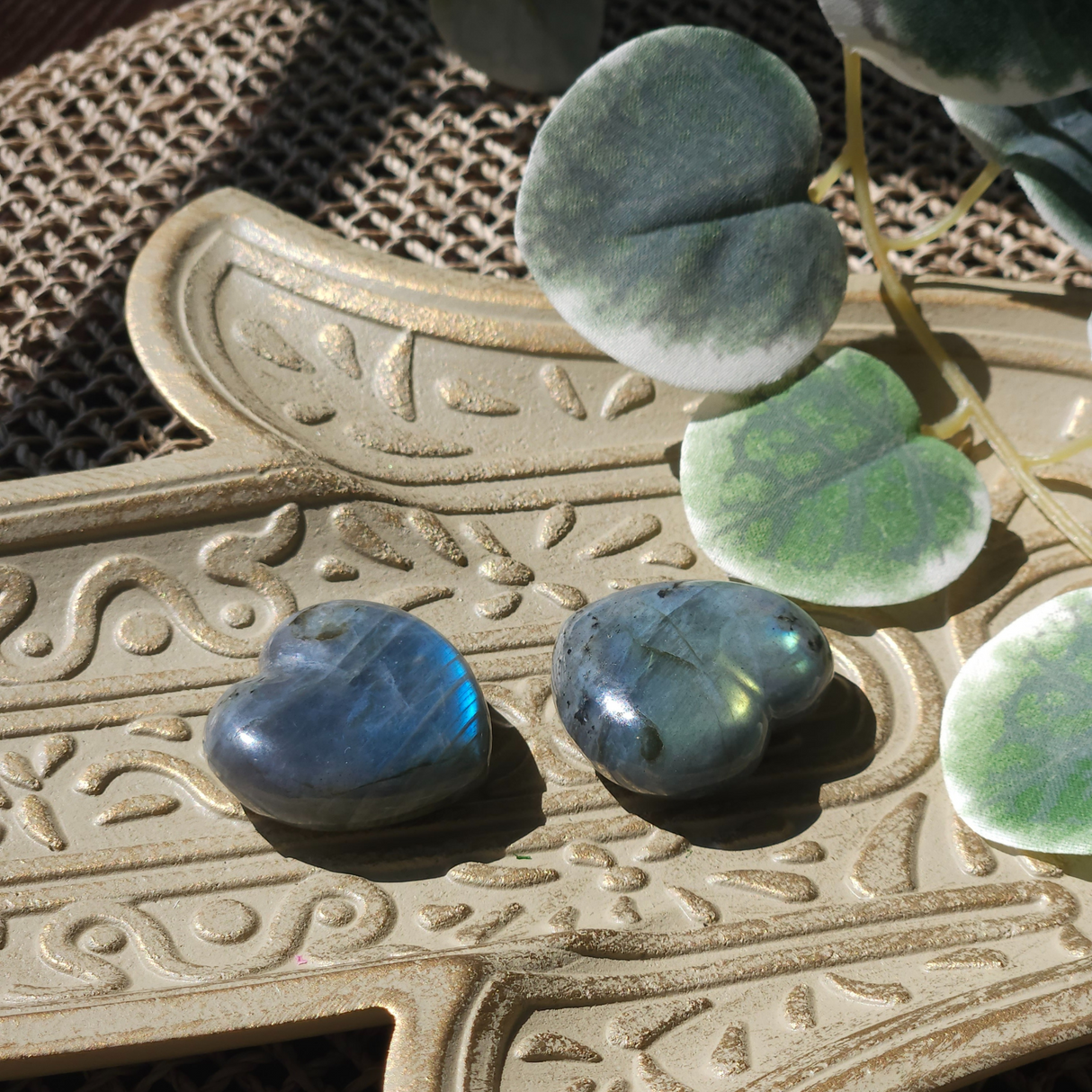 Labradorite Heart