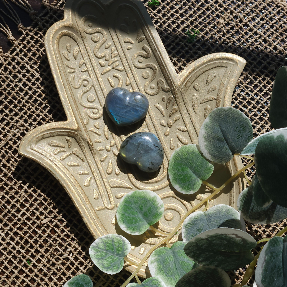 Labradorite Heart