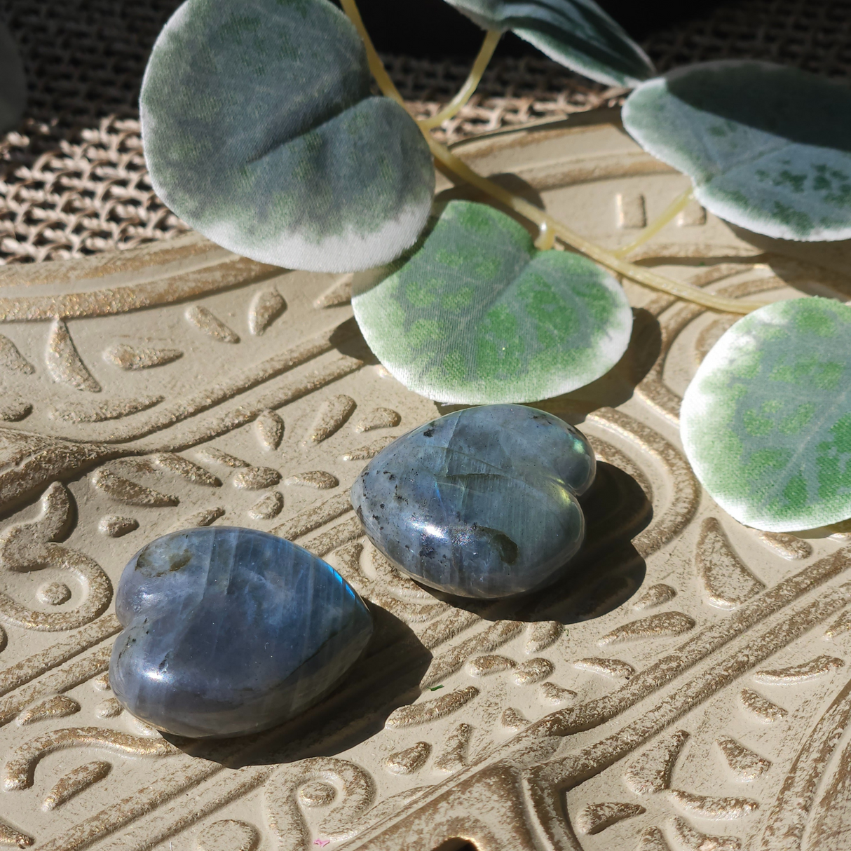 Labradorite Heart
