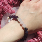 Amethyst and Rose Quartz Bracelet