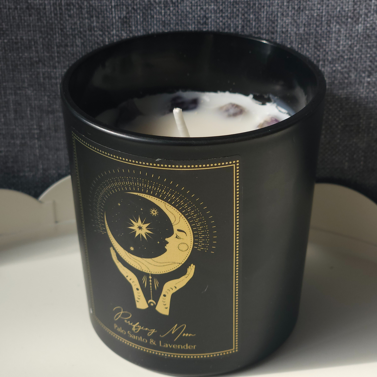 Manifestation Gemstone Candle Purifying Moon
