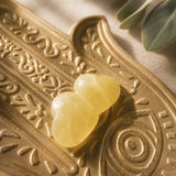 Yellow Calcite Crystal Heart