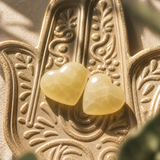 Yellow Calcite Crystal Heart