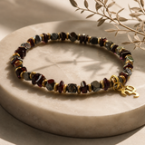 Faceted Garnet/Hematite Bracelet