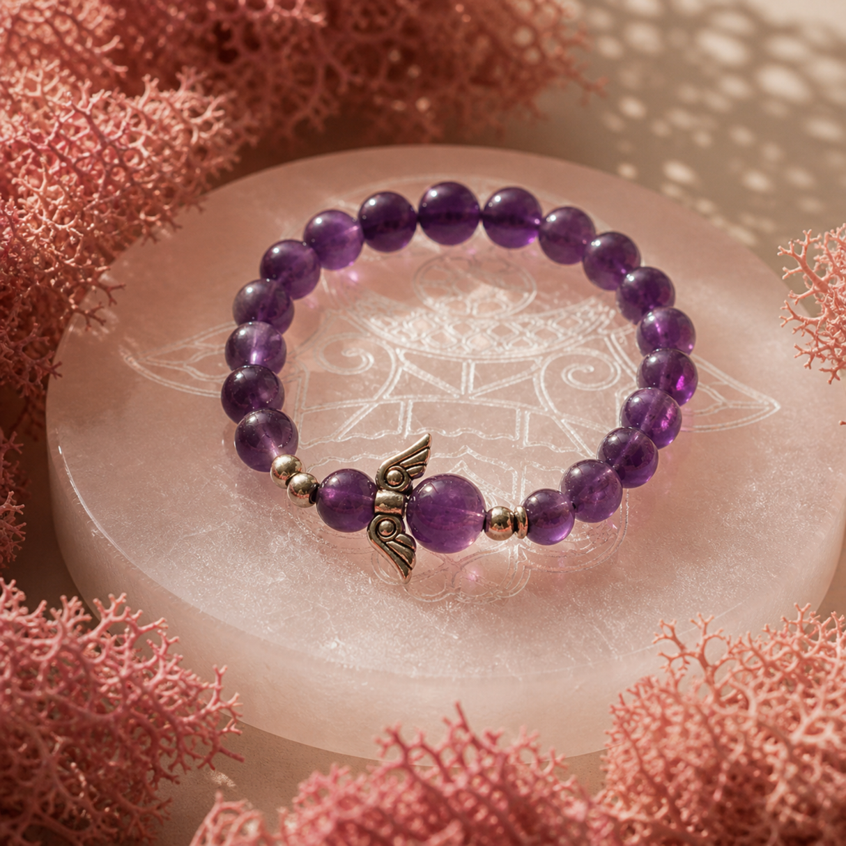 Amethyst Angel Bracelet