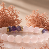 Rose Quartz and Amethyst Bracelet